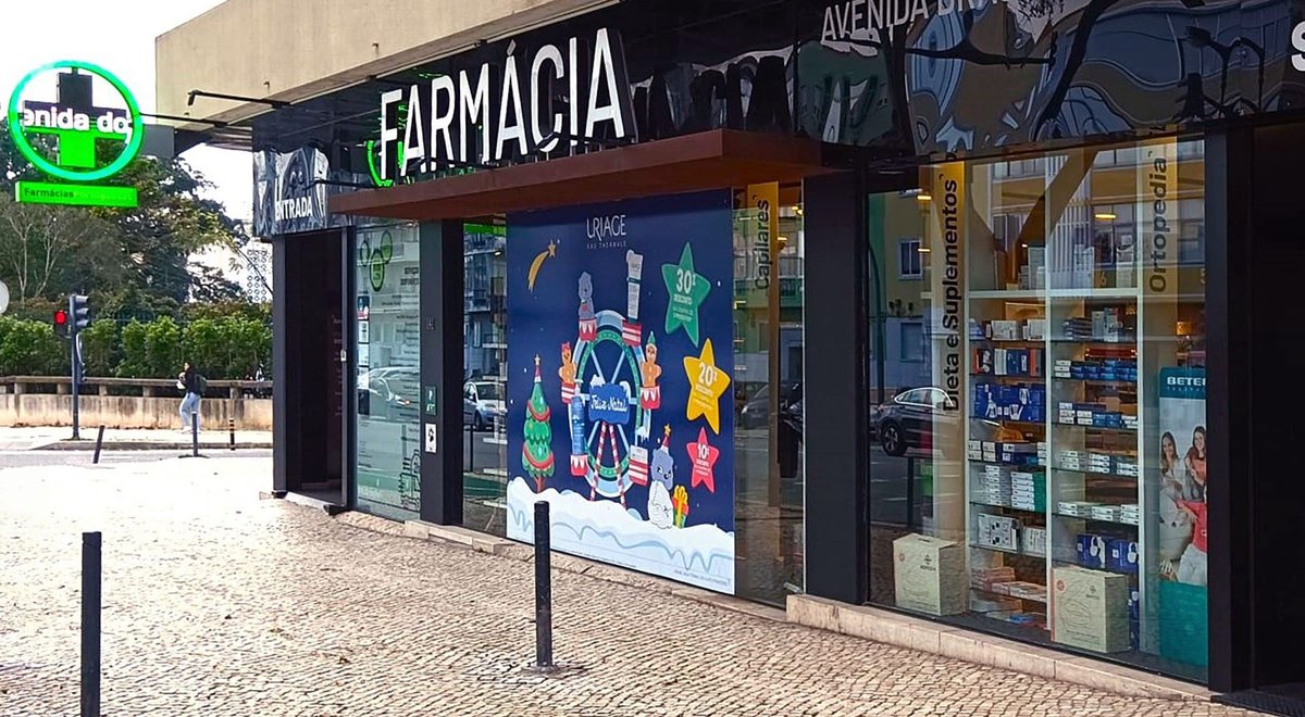 Portuguese pharmacy storefront